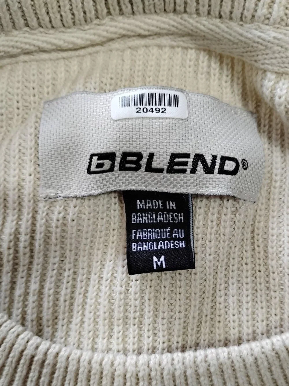 Blend Cream Codford Knit Crewneck Sweater